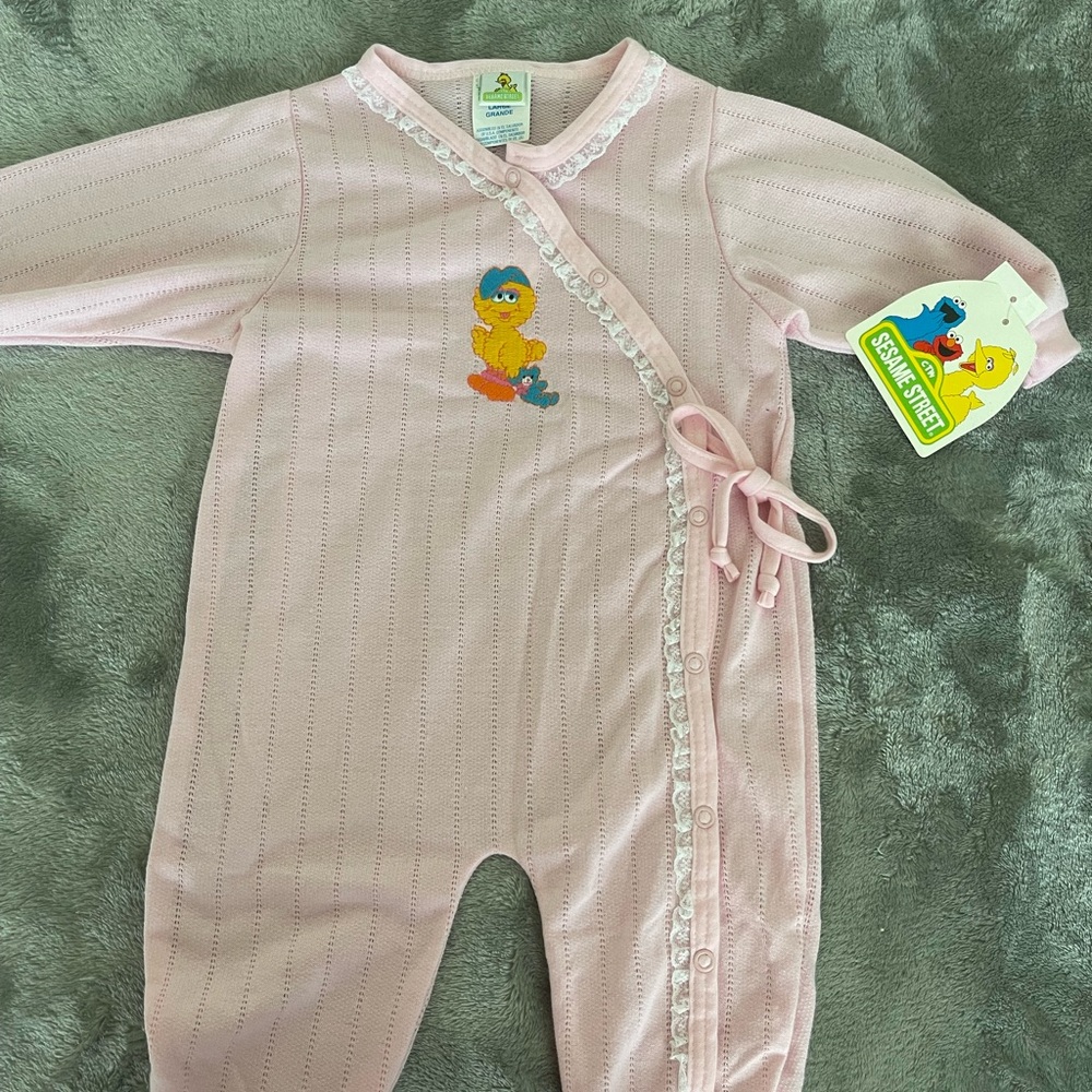 Vintage Sesame Street Pink Onsie